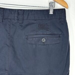 Burberry London Mens Navy Blue Cotton Chino Pants Trousers Size 35x34